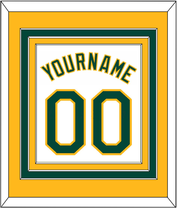 Oakland Name & Number - Home White - Triple Mat 3