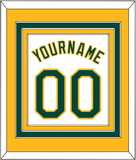 Oakland Name & Number - Home White - Triple Mat 3
