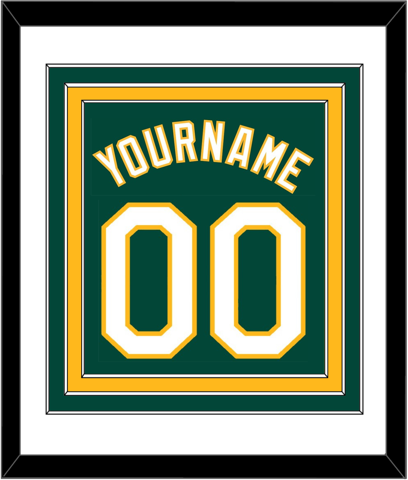 Oakland Name & Number - Alternate Green - Premier Tier 1