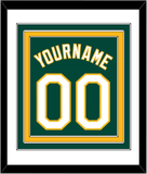 Oakland Name & Number - Alternate Green - Triple Mat 1