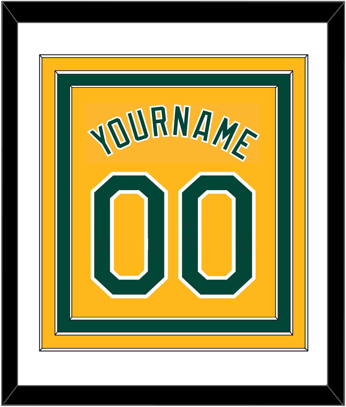 Oakland Name & Number - Alternate Gold (2011-2018) - Premier Tier 1