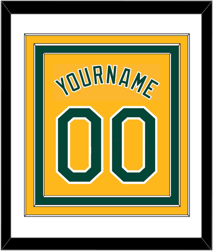 Oakland Name & Number - Alternate Gold (2011-2018) - Premier Tier 1