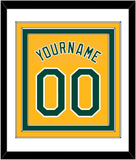 Oakland Name & Number - Alternate Gold (2011-2018) - Triple Mat 1
