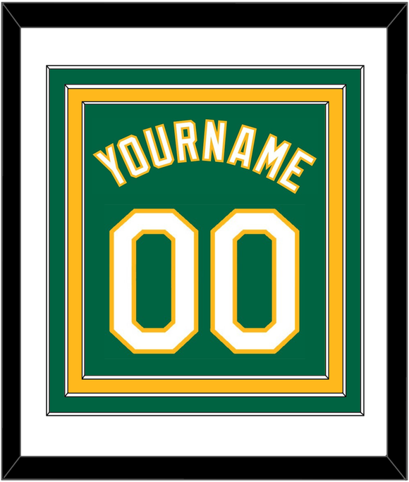 Oakland Name & Number - Alternate Kelly Green - Triple Mat 1