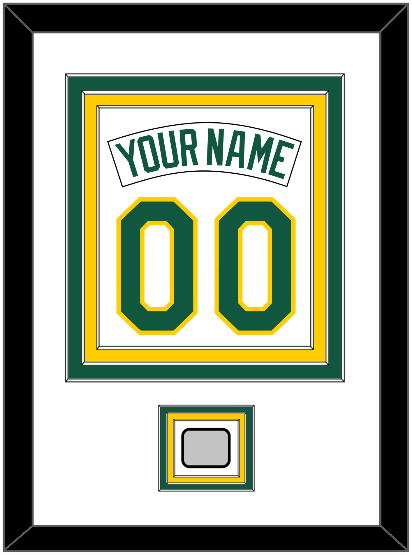 Oakland Nameplate & Number Combined With World Series Jersey Patch - Home White (1987-1992) - Premier Tier 1