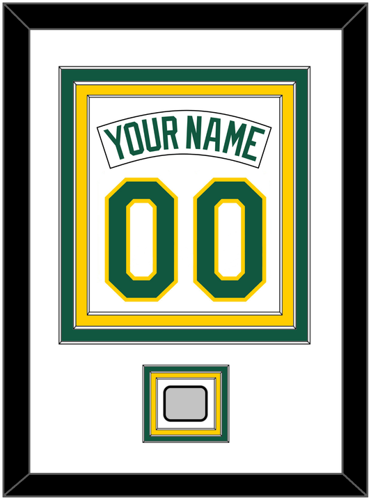 Oakland Nameplate & Number Combined With World Series Jersey Patch - Home White (1987-1992) - Premier Tier 1