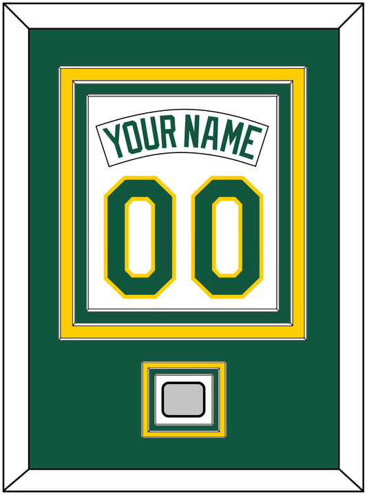 Oakland Nameplate & Number Combined With World Series Jersey Patch - Home White (1987-1992) - Premier Tier 2