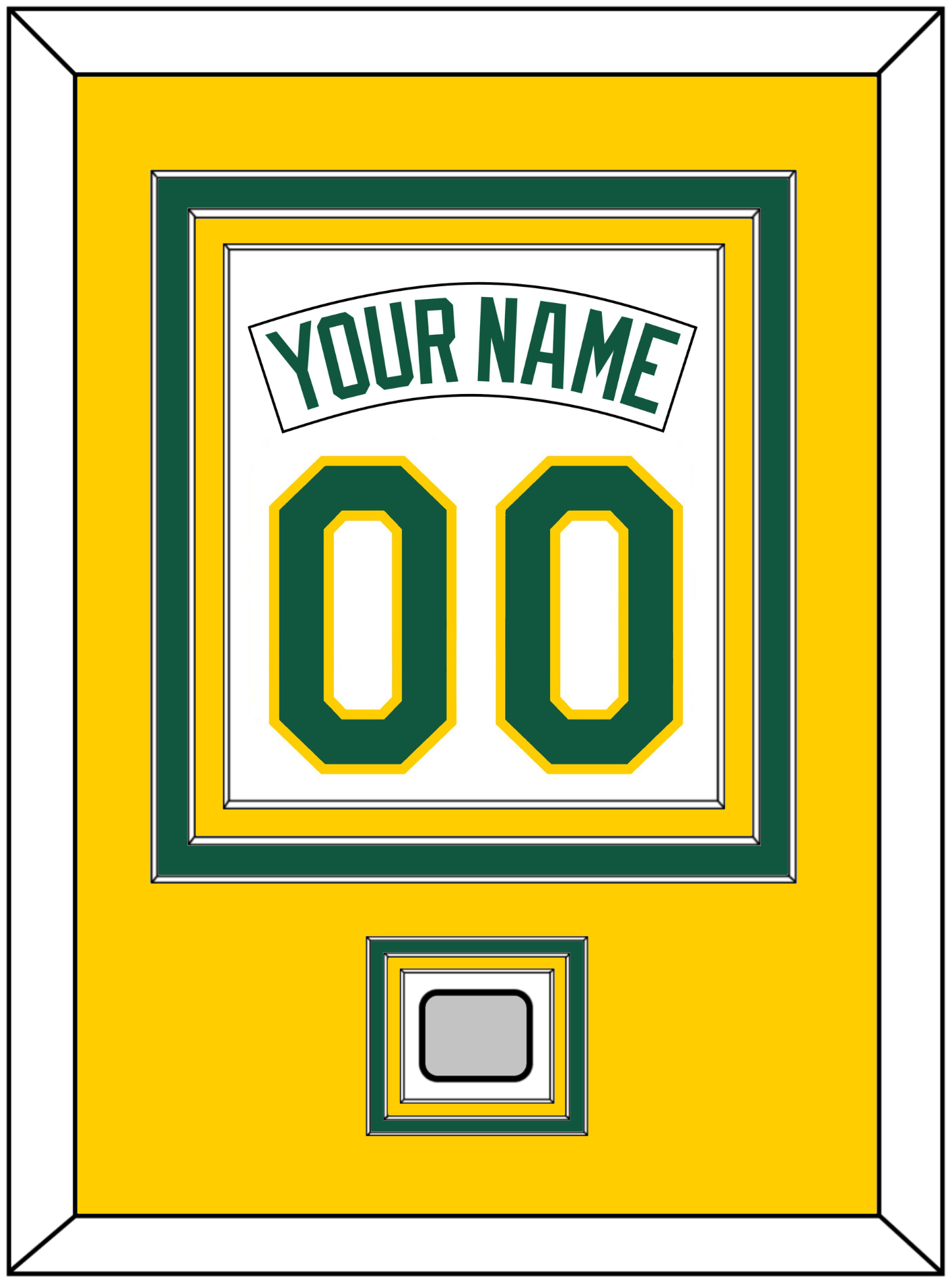 Oakland Nameplate & Number Combined With World Series Jersey Patch - Home White (1987-1992) - Premier Tier 3