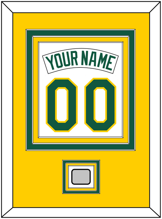 Oakland Nameplate & Number Combined With World Series Jersey Patch - Home White (1987-1992) - Premier Tier 3