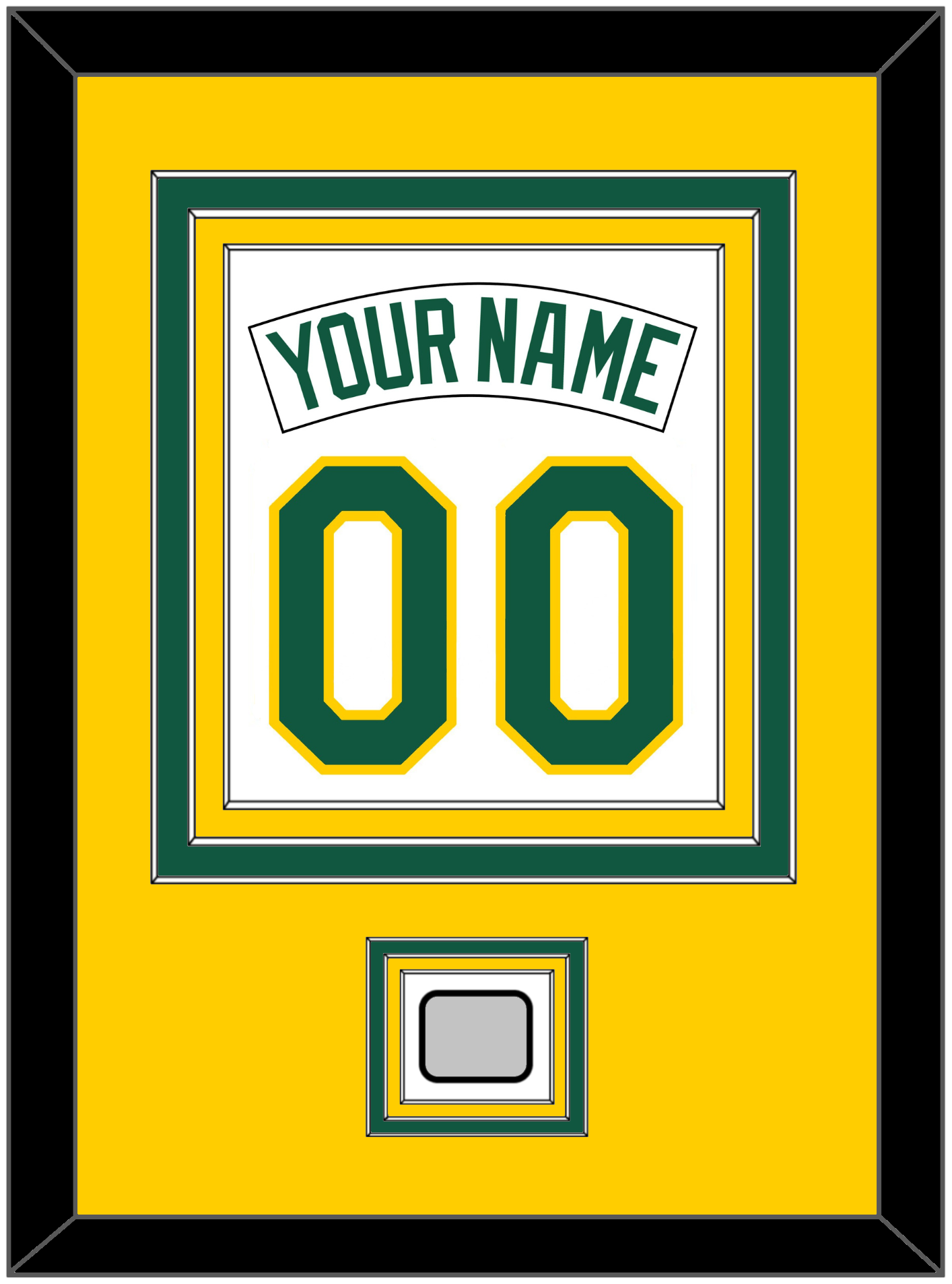 Oakland Nameplate & Number Combined With World Series Jersey Patch - Home White (1987-1992) - Premier Tier 3