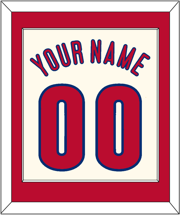 Philadelphia Name & Number - Alternate Cream - Single Mat 1