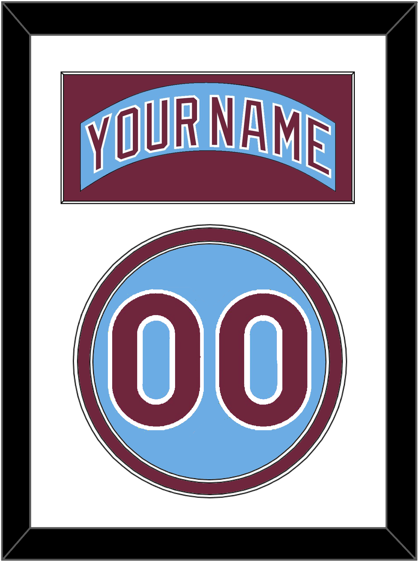 Philadelphia Nameplate & Number - Road Powder Blue (1973-1986) - Signature Tier 1