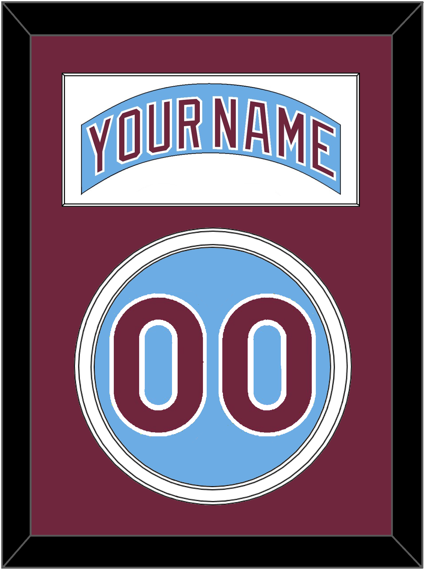 Philadelphia Nameplate & Number - Road Powder Blue (1973-1986) - Signature Tier 2