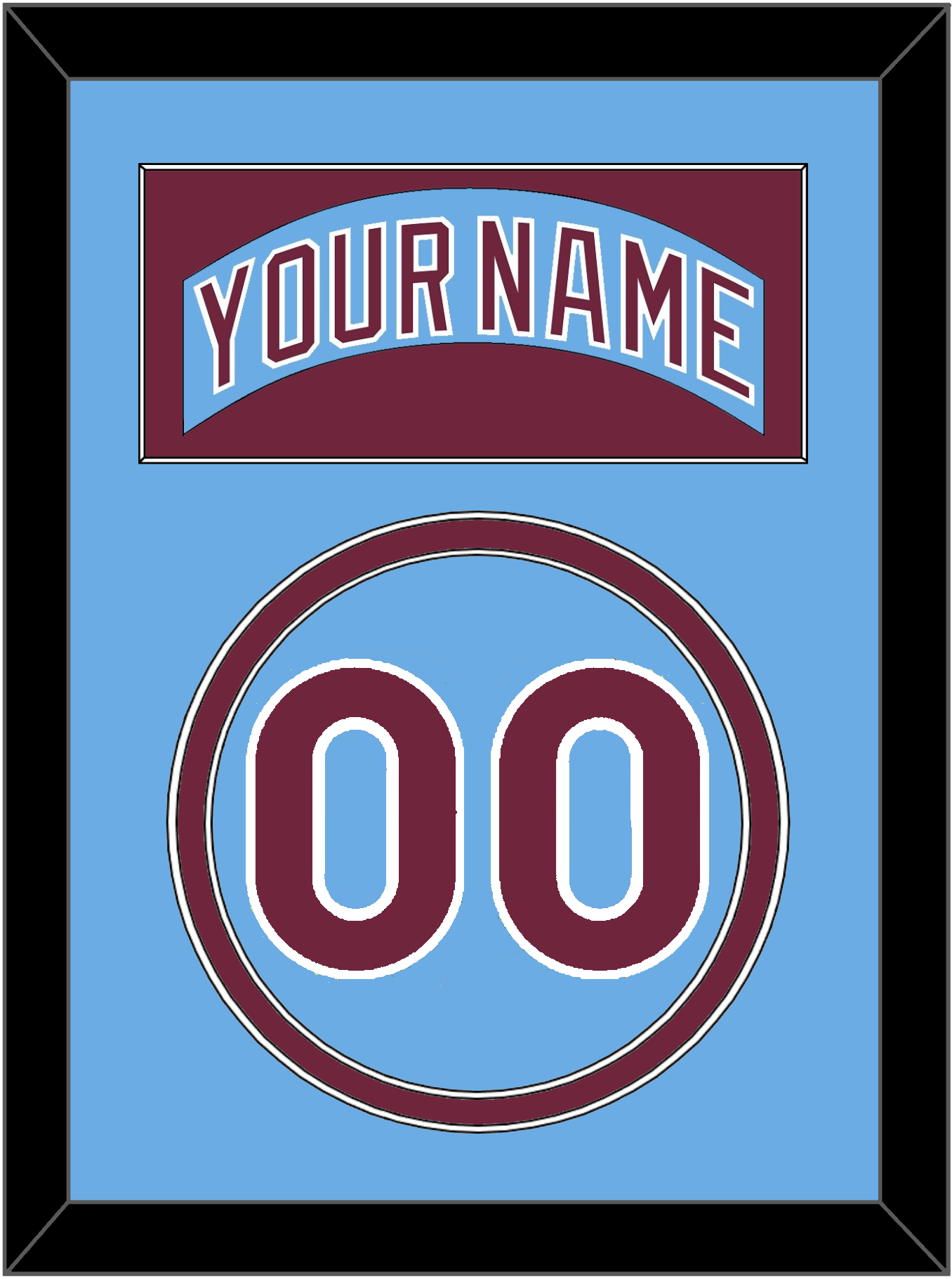 Philadelphia Nameplate & Number - Road Powder Blue (1973-1986) - Signature Tier 3