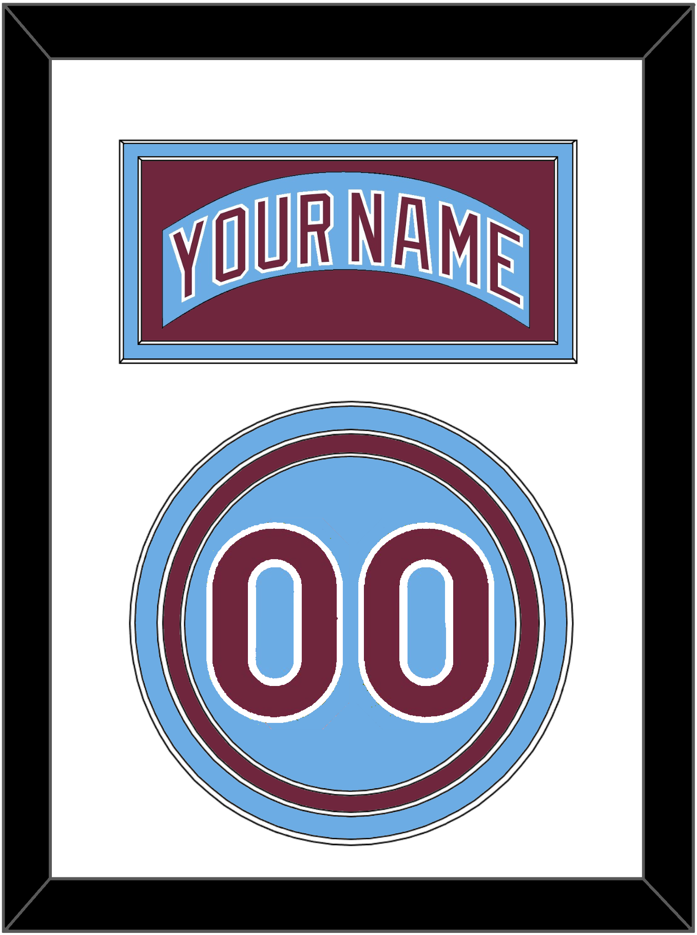 Philadelphia Nameplate & Number - Road Powder Blue (1973-1986) - Premier Tier 1