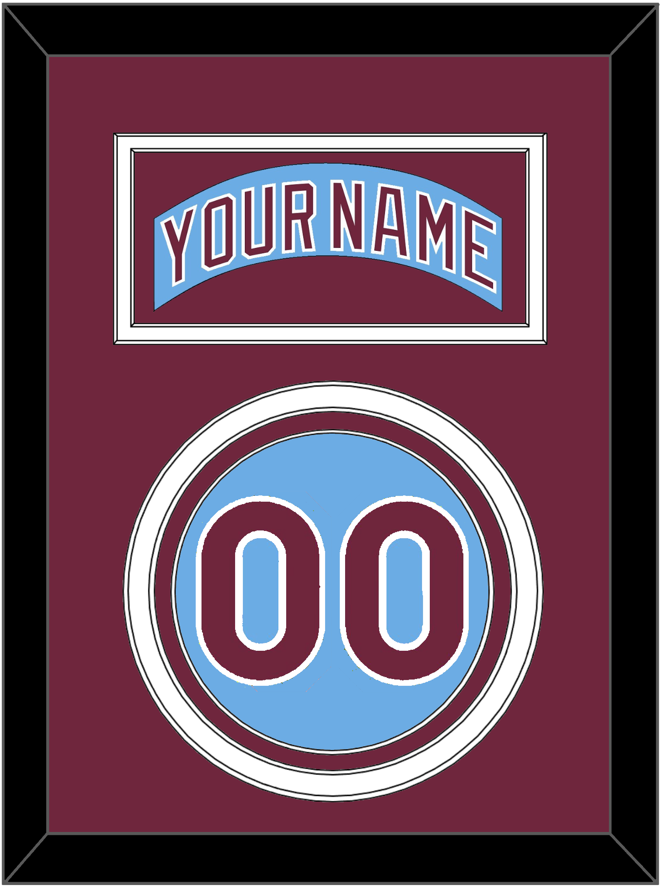 Philadelphia Nameplate & Number - Road Powder Blue (1973-1986) - Premier Tier 2