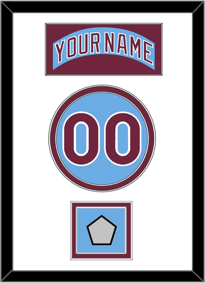 Philadelphia Nameplate, Number & World Series Jersey Patch - Road Powder Blue (1973-1986) - Signature Tier 1