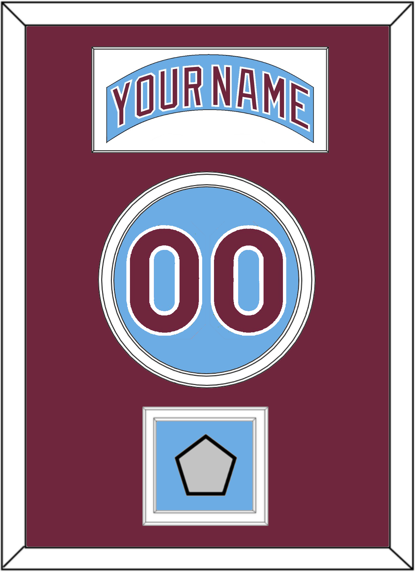 Philadelphia Nameplate, Number & World Series Jersey Patch - Road Powder Blue (1973-1986) - Signature Tier 2