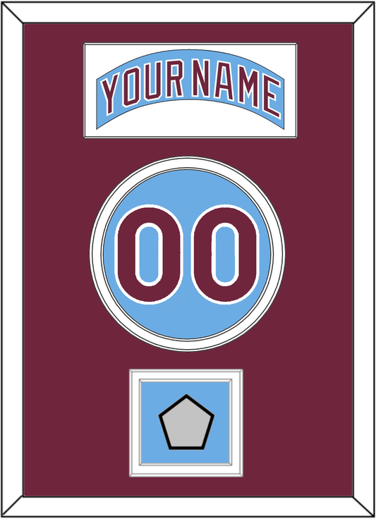 Philadelphia Nameplate, Number & World Series Jersey Patch - Road Powder Blue (1973-1986) - Signature Tier 2
