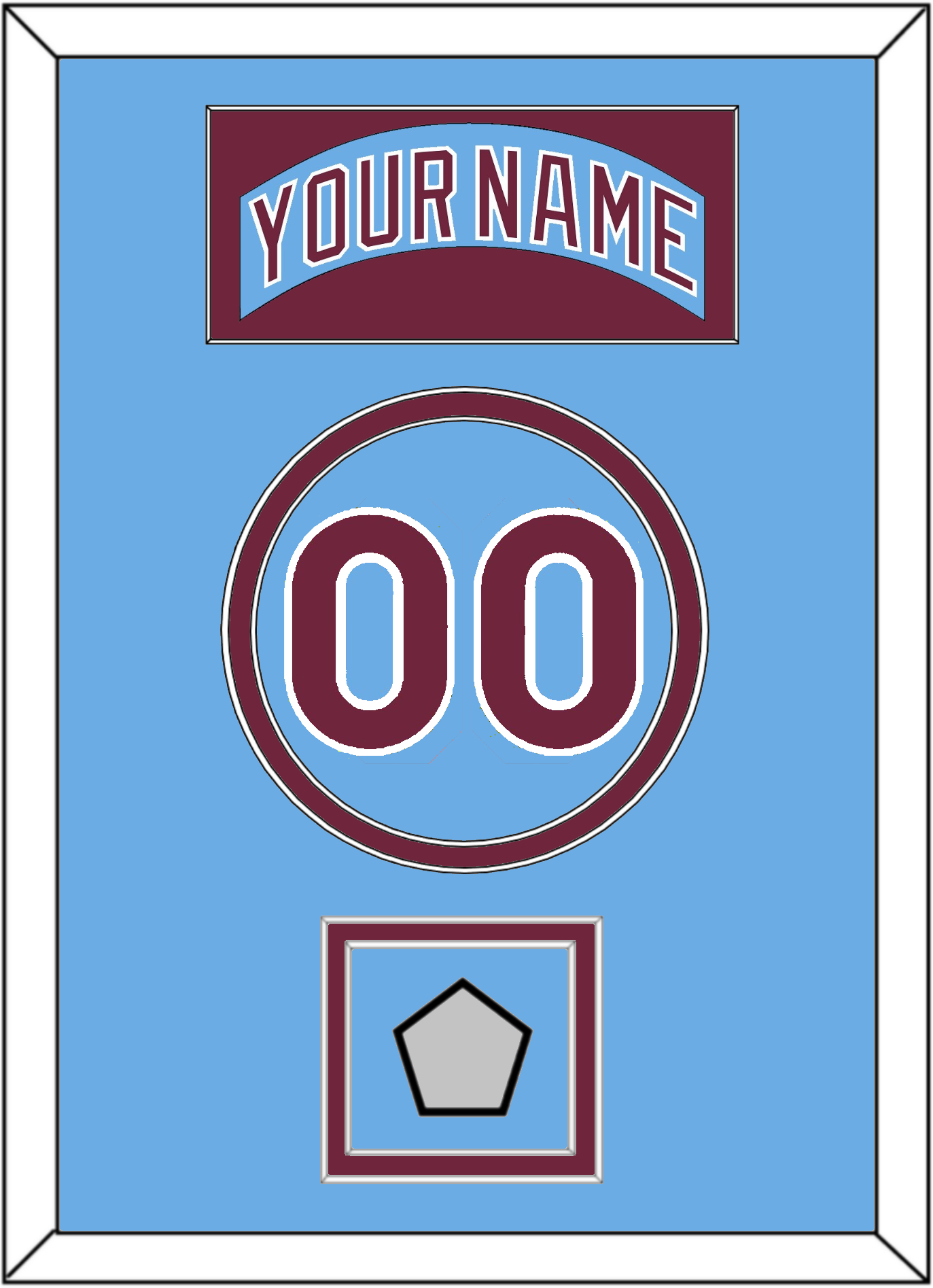 Philadelphia Nameplate, Number & World Series Jersey Patch - Road Powder Blue (1973-1986) - Signature Tier 3