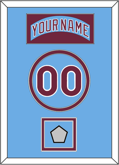 Philadelphia Nameplate, Number & World Series Jersey Patch - Road Powder Blue (1973-1986) - Signature Tier 3