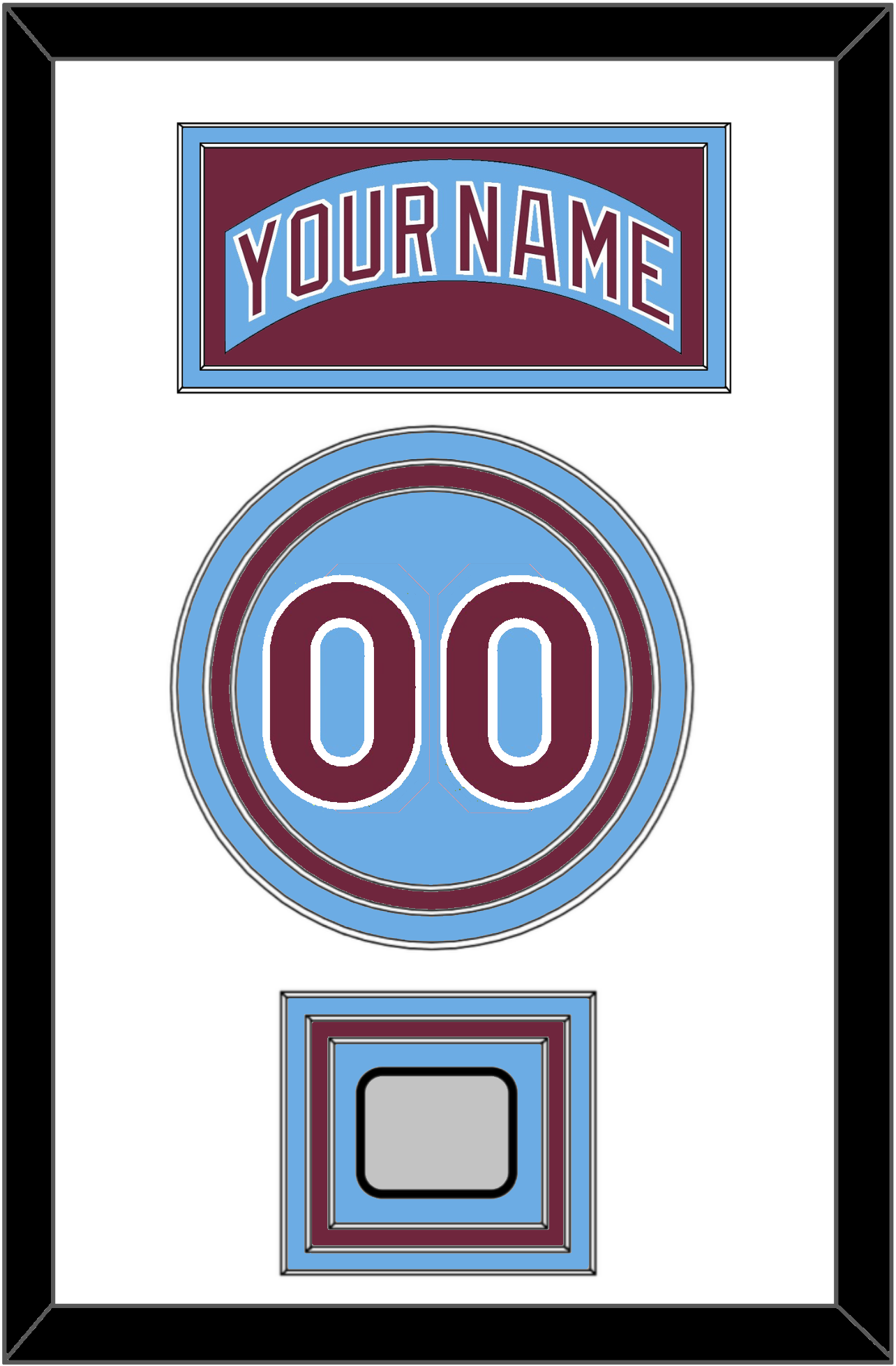 Philadelphia Nameplate, Number & World Series Jersey Patch - Road Powder Blue (1973-1986) - Premier Tier 1