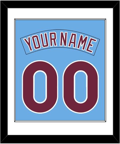 Philadelphia Nameplate & Number Combined - Nostalgia Powder Blue - Essential Tier 1