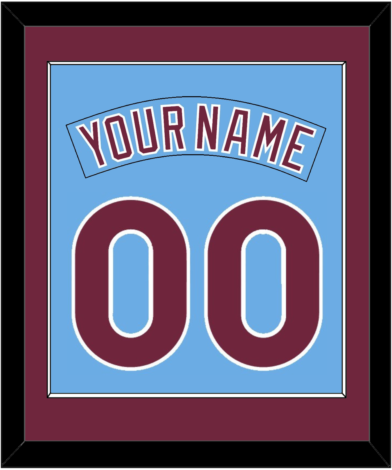 Philadelphia Nameplate & Number Combined - Nostalgia Powder Blue - Essential Tier 2