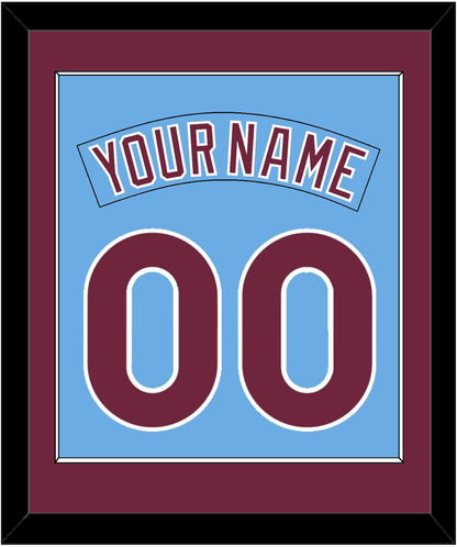 Philadelphia Nameplate & Number Combined - Nostalgia Powder Blue - Essential Tier 2