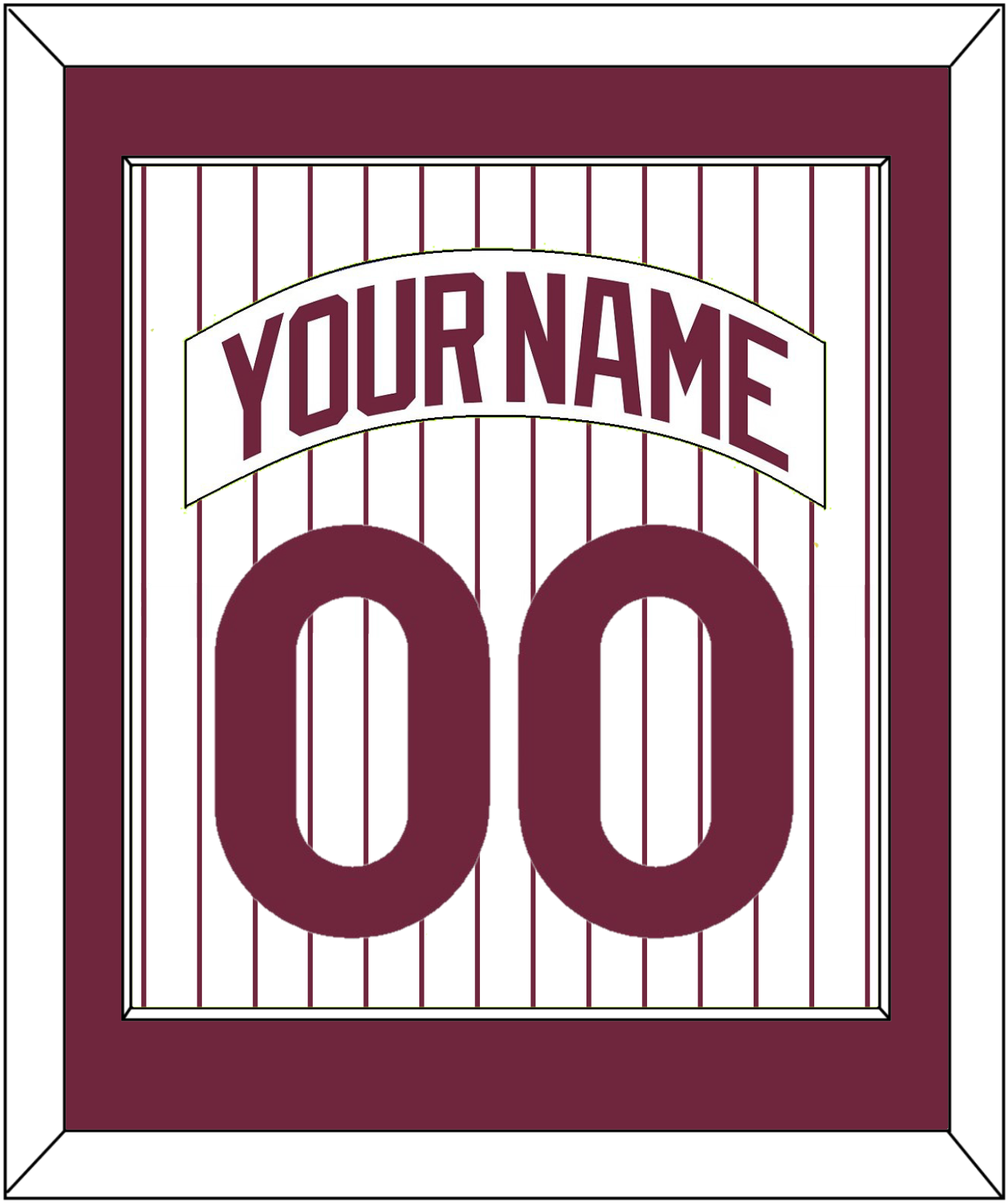 Philadelphia Nameplate & Number Combined - Home Pinstripes (1975-1986) - Essential Tier 1