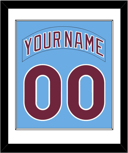 Philadelphia Nameplate & Number Combined - Road Powder Blue (1973-1986) - Essential Tier 1