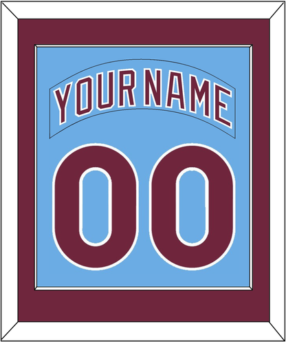 Philadelphia Nameplate & Number Combined - Road Powder Blue (1973-1986) - Essential Tier 2