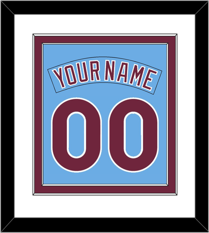 Philadelphia Nameplate & Number Combined - Nostalgia Powder Blue - Signature Tier 1