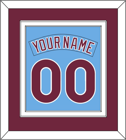 Philadelphia Nameplate & Number Combined - Nostalgia Powder Blue - Signature Tier 2