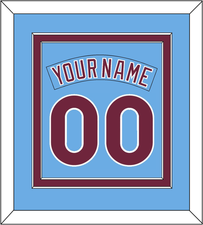Philadelphia Nameplate & Number Combined - Nostalgia Powder Blue - Signature Tier 3