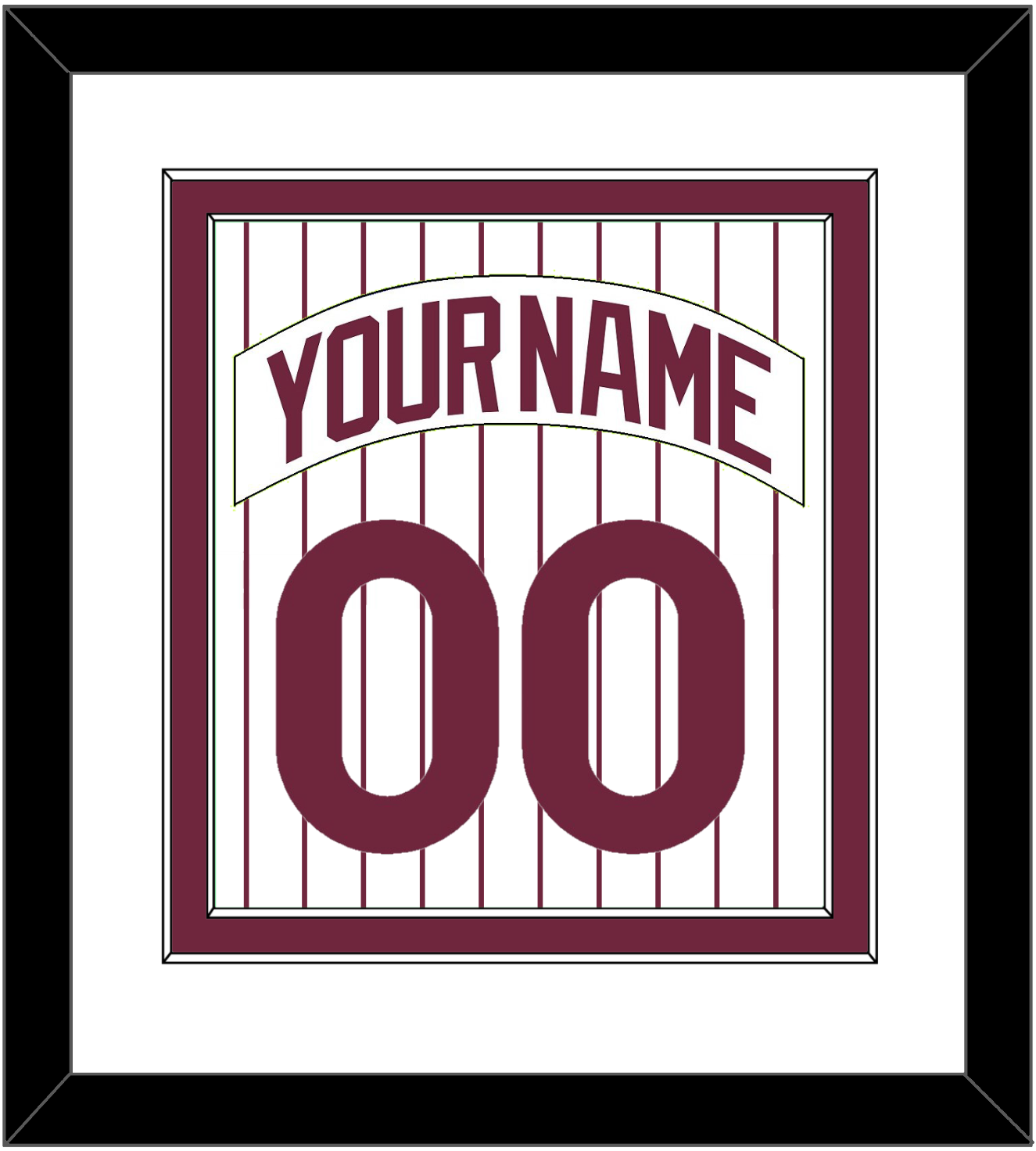 Philadelphia Nameplate & Number Combined - Home Pinstripes (1975-1986) - Signature Tier 1