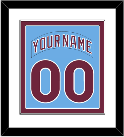 Philadelphia Nameplate & Number Combined - Road Powder Blue (1973-1986) - Signature Tier 1