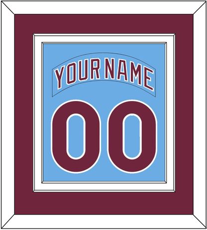 Philadelphia Nameplate & Number Combined - Road Powder Blue (1973-1986) - Signature Tier 2