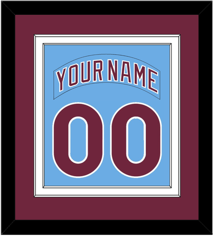 Philadelphia Nameplate & Number Combined - Road Powder Blue (1973-1986) - Signature Tier 2