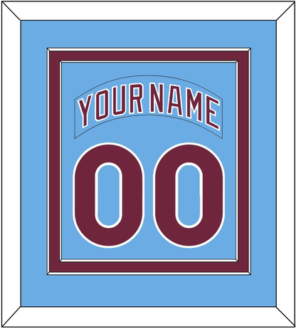 Philadelphia Nameplate & Number Combined - Road Powder Blue (1973-1986) - Signature Tier 3