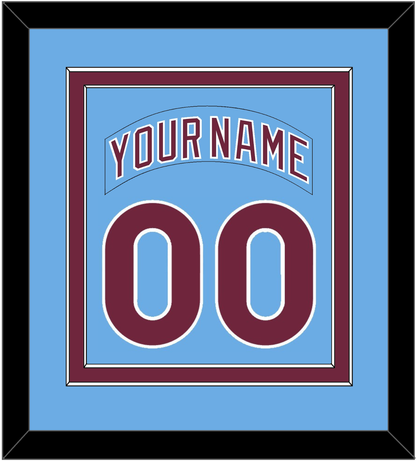Philadelphia Nameplate & Number Combined - Road Powder Blue (1973-1986) - Signature Tier 3