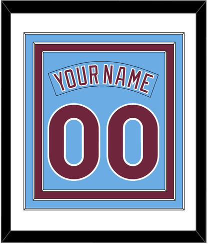 Philadelphia Nameplate & Number Combined - Nostalgia Powder Blue - Premier Tier 1