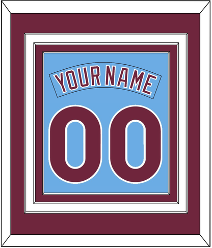 Philadelphia Nameplate & Number Combined - Nostalgia Powder Blue - Premier Tier 2