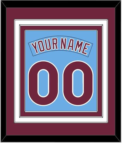 Philadelphia Nameplate & Number Combined - Nostalgia Powder Blue - Premier Tier 2