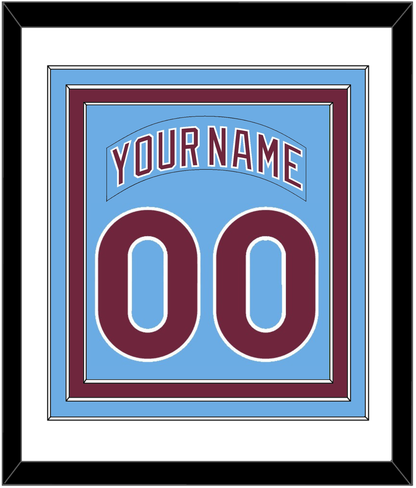 Philadelphia Nameplate & Number Combined - Road Powder Blue (1973-1986) - Premier Tier 1