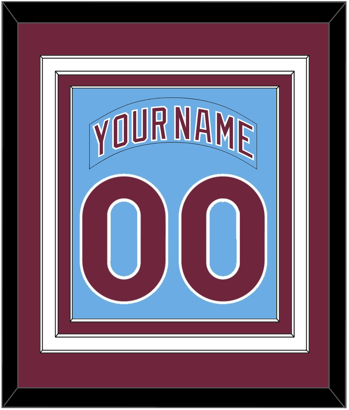 Philadelphia Nameplate & Number Combined - Road Powder Blue (1973-1986) - Premier Tier 2