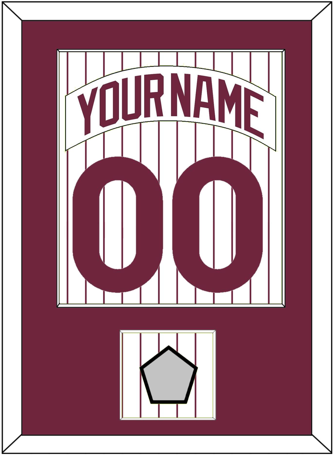 Philadelphia Nameplate & Number Combined With World Series Patch - Home Pinstripes (1975-1986) - Essential Tier 1