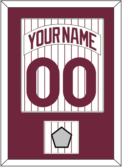 Philadelphia Nameplate & Number Combined With World Series Patch - Home Pinstripes (1975-1986) - Essential Tier 1