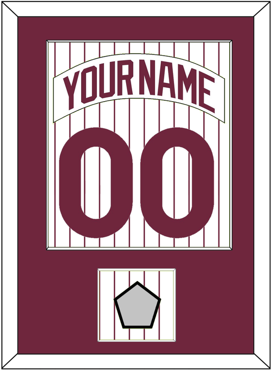 Philadelphia Nameplate & Number Combined With World Series Patch - Home Pinstripes (1975-1986) - Essential Tier 1