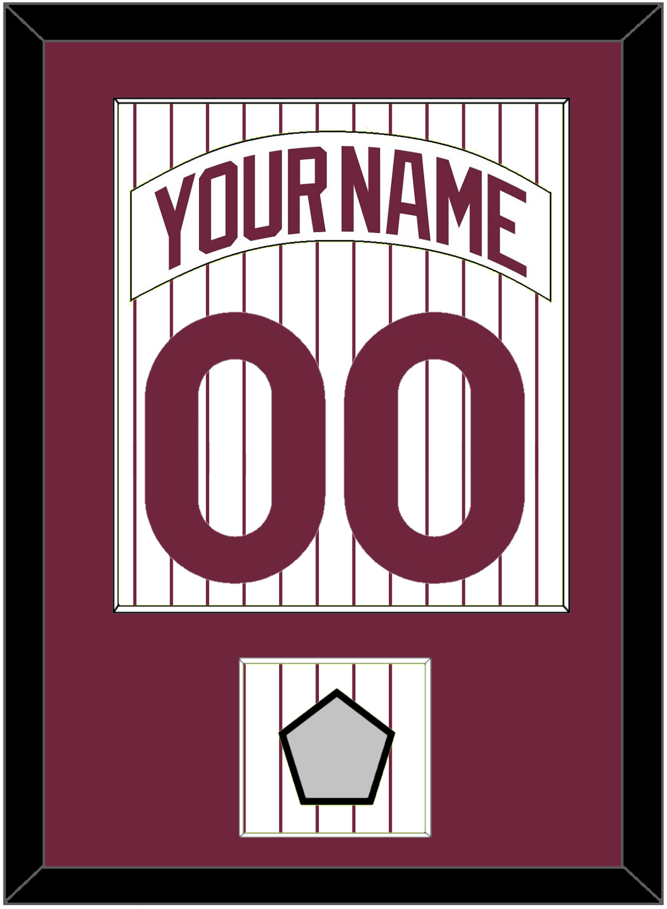 Philadelphia Nameplate & Number Combined With World Series Patch - Home Pinstripes (1975-1986) - Essential Tier 1